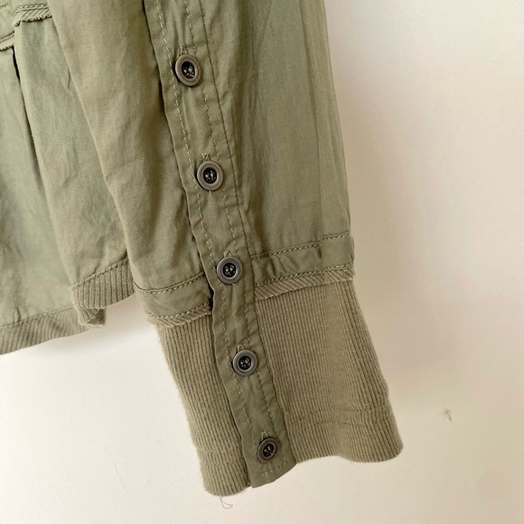 Sandwich from Anthropologie Army Green Ribbed Back Button Up Shirt - Picture 8 of 9